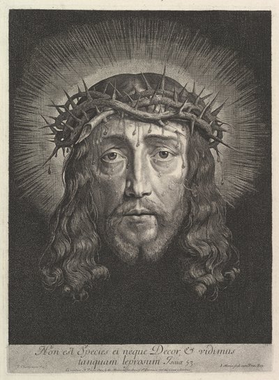 La santa faz coronada de espinas, gran formato de Jean Morin