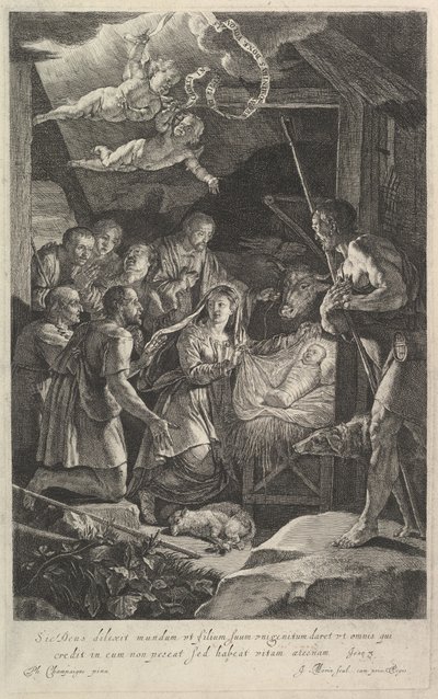 La adoración de los pastores de Jean Morin