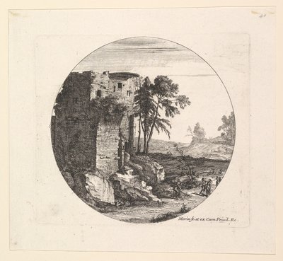 Las ruinas a la izquierda de Jean Morin