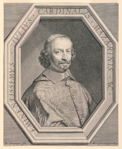 Retrato del Cardenal Mazarino de Jean Morin