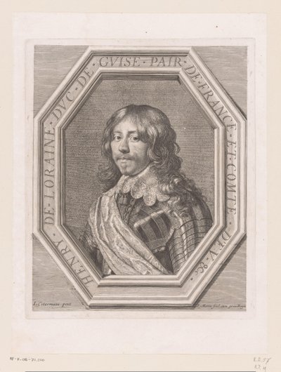Retrato de Enrique II de Lorena, duque de Guisa de Jean Morin