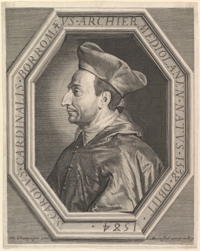 San Carlos Borromeo, cardenal y arzobispo de Milán de Jean Morin