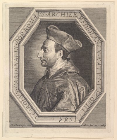San Carlos Borromeo, cardenal y arzobispo de Milán de Jean Morin