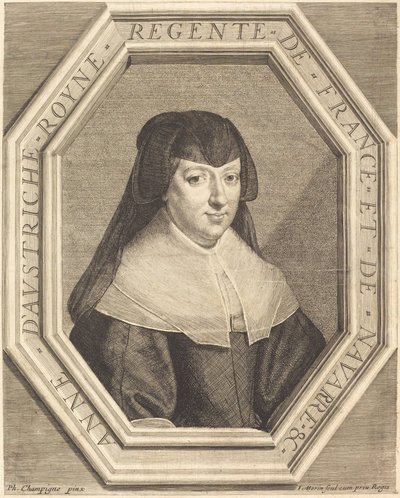 Ana de Austria de Jean Morin after Philippe de Champaigne