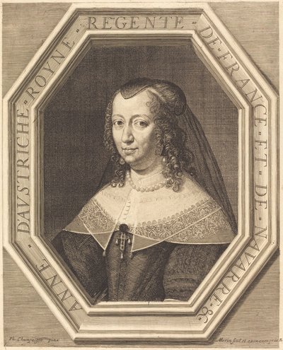 Ana de Austria de Jean Morin after Philippe de Champaigne
