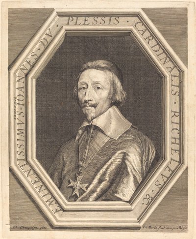 Cardenal Richelieu de Jean Morin after Philippe de Champaigne