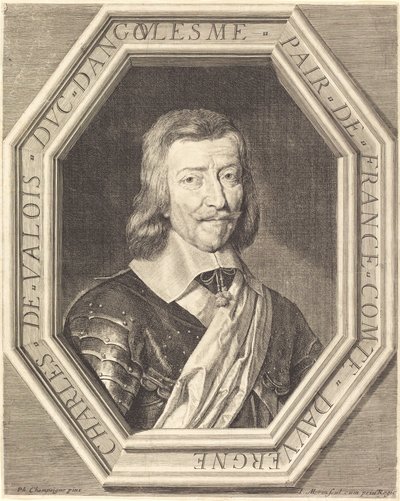Carlos de Valois, duque de Angulema de Jean Morin after Philippe de Champaigne