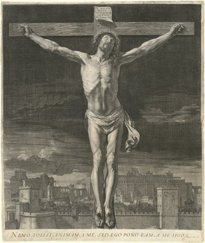 Cristo muriendo en la cruz de Jean Morin, after Philippe de Champaigne