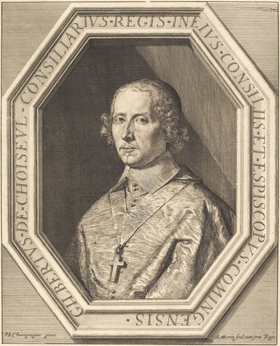 Gilbert de Choiseul du Plessis Praslin de Jean Morin after Philippe de Champaigne