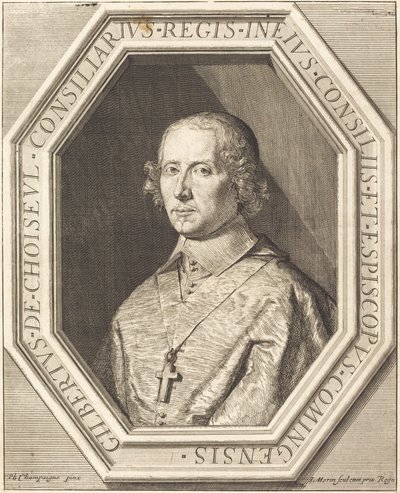 Gilbert de Choiseul du Plessis Praslin de Jean Morin after Philippe de Champaigne
