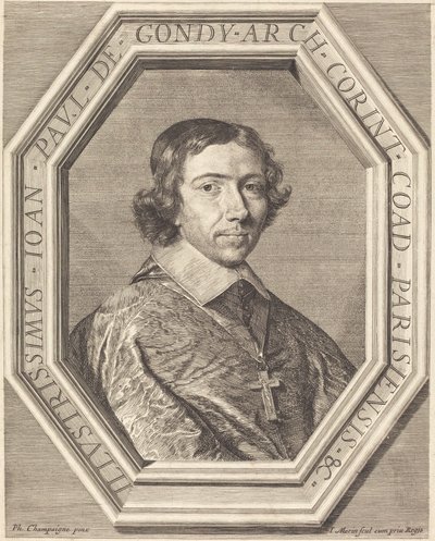 Jean François Paul de Gondy de Jean Morin after Philippe de Champaigne