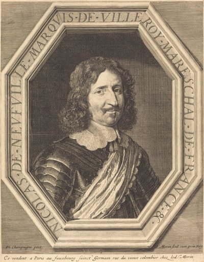 Nicolás de Neufville, marqués de Villeroy de Jean Morin after Philippe de Champaigne