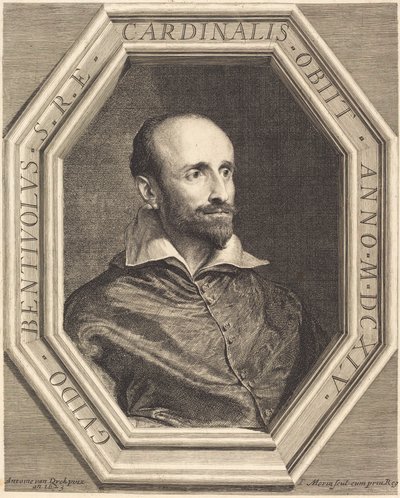 Cardenal Guido Bentivoglio de Jean Morin, after Sir Anthony van Dyck
