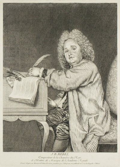Retrato de Jean-Féry Rebel, compositor del Rey de Jean Moyreau