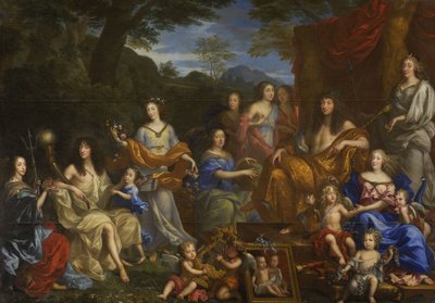 Luis XIV y la familia real, 1670 de Jean Nocret