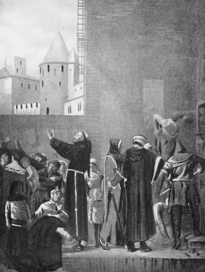Los albigenses de Carcasona (litografía) de Jean Paul (after) Laurens