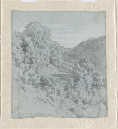Árboles Iluminados por el Sol en un Valle cerca de Lacoux de Jean Paul Flandrin