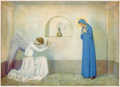 Anunciación a la Virgen. circa 1920 (ilustración) de Jean Paul Laurens