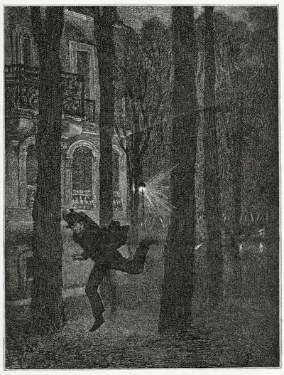 Prisionero fugitivo - ilustración de Histoire d’un crime, siglo XIX de Jean Paul Laurens