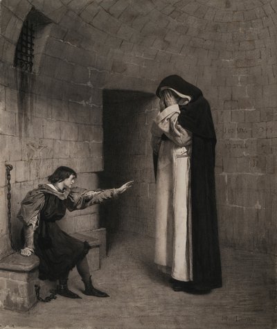 Jean-Paul Laurens - Maese Pedro en el calabozo de Juana de Arco de Jean Paul Laurens
