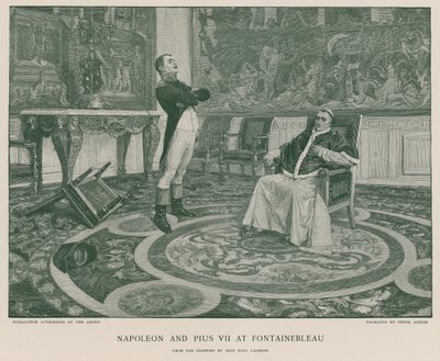 Napoleón y Pío VII en Fontainebleau de Jean Paul Laurens