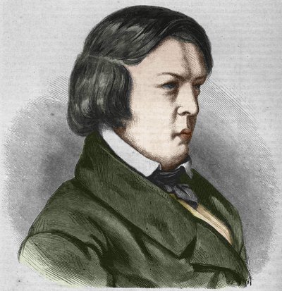 Robert Schumann, compositor alemán. Dibujo de J.B. Laurens. de Jean Paul Laurens