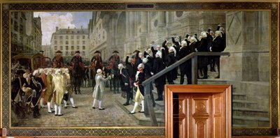 La Recepción de Luis XVI en el Hotel de Ville por la Municipalidad de París en 1789, 1891 de Jean Paul Laurens