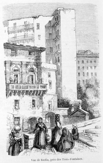 Vista de Bastia, cerca de las Tres Fuentes de Jean Paul Laurens