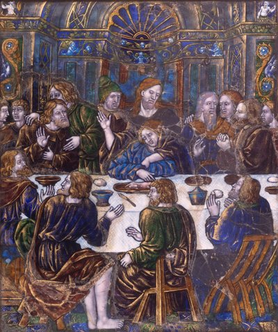 Placa con la Última Cena de Jean Penicaud I