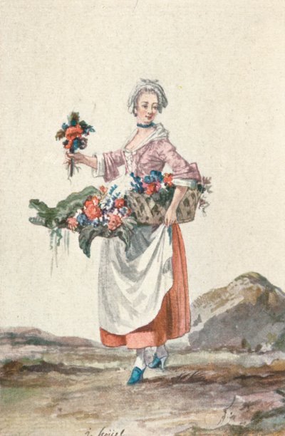 La Bouquetiere Garcon Cafetier, siglo XVIII de Jean Pierre Houel