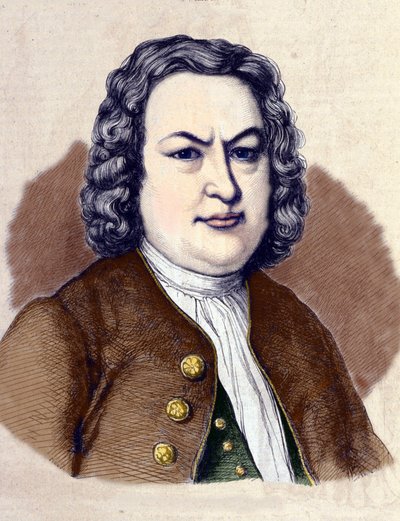 Retrato de Johann Sebastian Bach de Jean Pierre Laurens