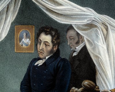 La muerte de Napoleón, 5/05/1821 en Santa Elena (detalle) representando a Louis Etienne Saint Denis conocido como 