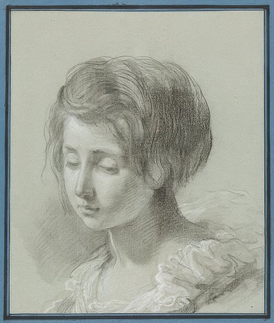 Retrato de una joven. Alrededor de 1781 de Jean Pierre Saint Ours