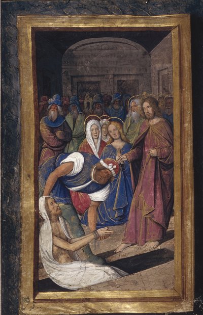 La Resurrección de Lázaro de Lettres bâtardes, ca 1490-1510 de Jean Poyet