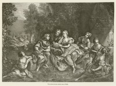 Telémaco y Calipso de Jean Raoux