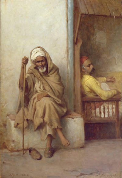 Hombres argelinos descansando de Jean Raymond Hippolyte Lazerges