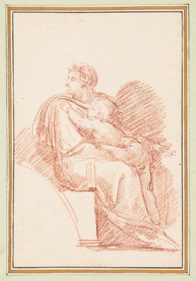 Josías con Jeconías en sus Brazos, Ancestros de Cristo del Techo de la Capilla Sixtina por Miguel Ángel de Jean Robert Ango