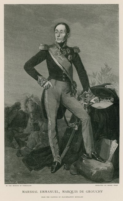 Mariscal Emmanuel, Marqués de Grouchy de Jean Sebastien Rouillard