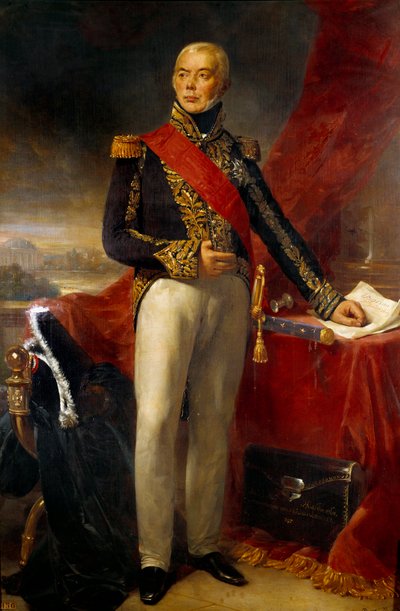 Retrato de pie de Etienne Jacques Joseph Alexandre Mac Donald, Duque de Taranto, Mariscal de Francia de Jean Sebastien Rouillard