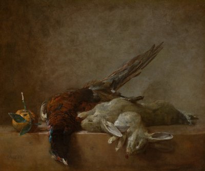 Naturaleza muerta con caza de Jean Baptiste Simeon Chardin