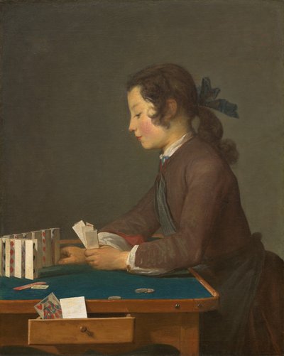 La casa de las cartas de Jean Baptiste Simeon Chardin