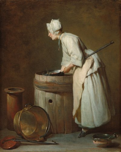 La criada de la cocina, c. 1738 de Jean Baptiste Simeon Chardin