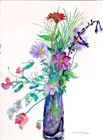 Jerrys vase, 2010 (acuarela y tinta sobre papel) de Jean Swan Gordon