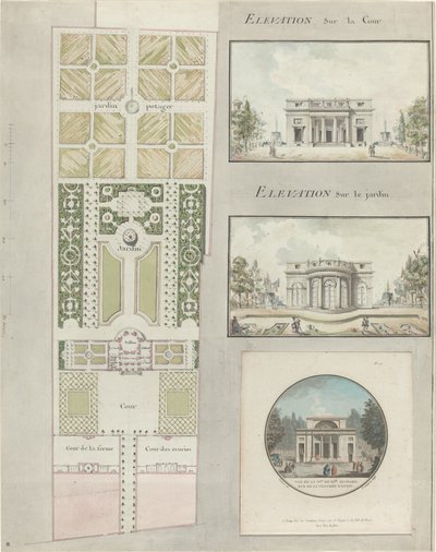 Proyecto para la casa y jardines de Mlle. Guimard de Jean Testard and Charles Philippe Campion de Tersan