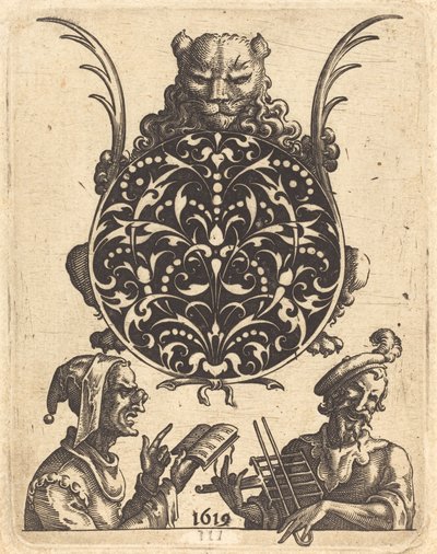 Diseño de joyería con una cabeza de león de Jean Toutin