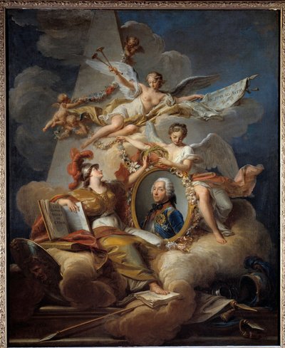 Retrato alegórico de Louis Charles Auguste Fouquet, Duque de Belle Isle, mariscal de Francia (1684-1761) de Jean Valade