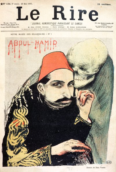 Caricatura de Abd al-Hamid II (1842-1918) de 