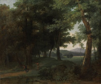 Un bosque con Apolo y Dafne, 1810 de Jean Victor Bertin