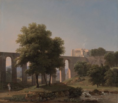An Aqueduct Near a Fortress de Jean Victor Bertin