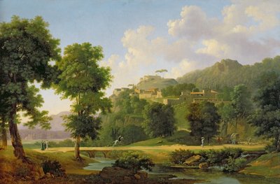 Paisaje con un jinete, c.1808-10 de Jean Victor Bertin